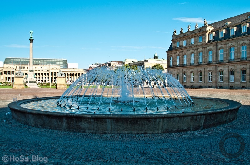 Wasserspiel Schlossplatz in Stuttgart