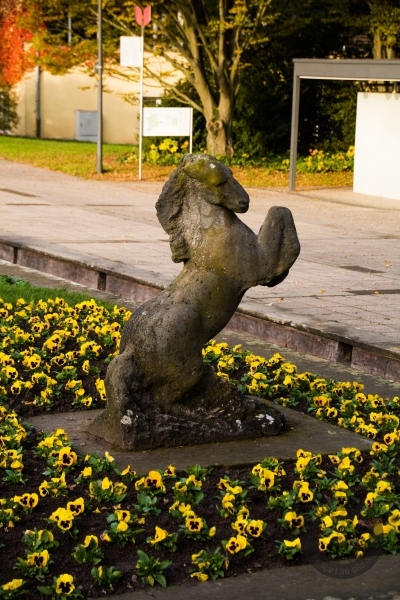 Steigendes Pferd - von Graevenitz, aus Travertin in Stuttgart