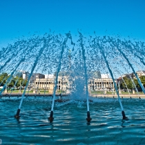 Wasserspiel Schlossplatz in Stuttgart