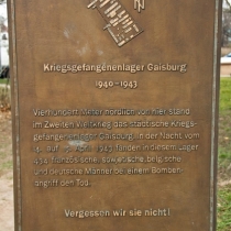 Gedenktafel: Kriegsgefangenenlager Gaisburg 1940 - 1943 in Stuttgart