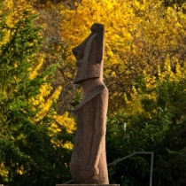 Moai-Skulptur in Stuttgart
